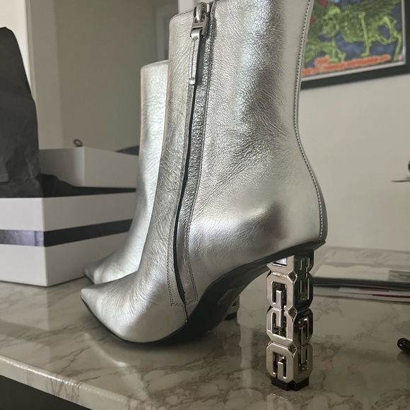 Brand new silver Givenchy pointed toe boots - Picture 2 of 4